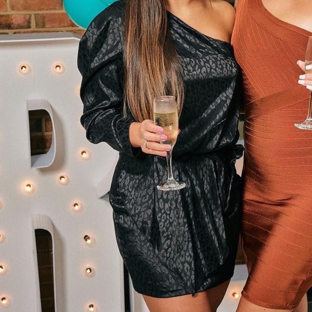 Black Cheetah Dress